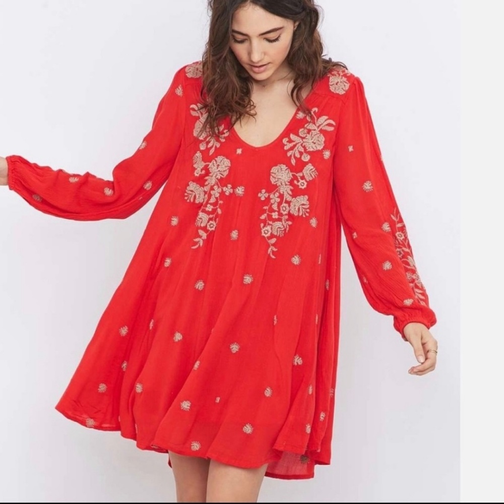Free People | Sweet Tennessee Long Sleeve Swing Dress
